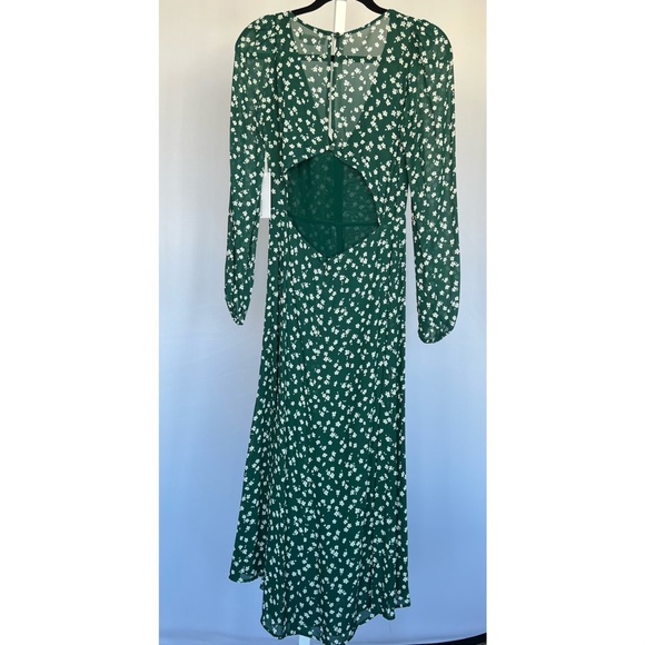 NWT Reformation Joy Floral Open Back Long Sleeve Dress Size 4 - Picture 7 of 15